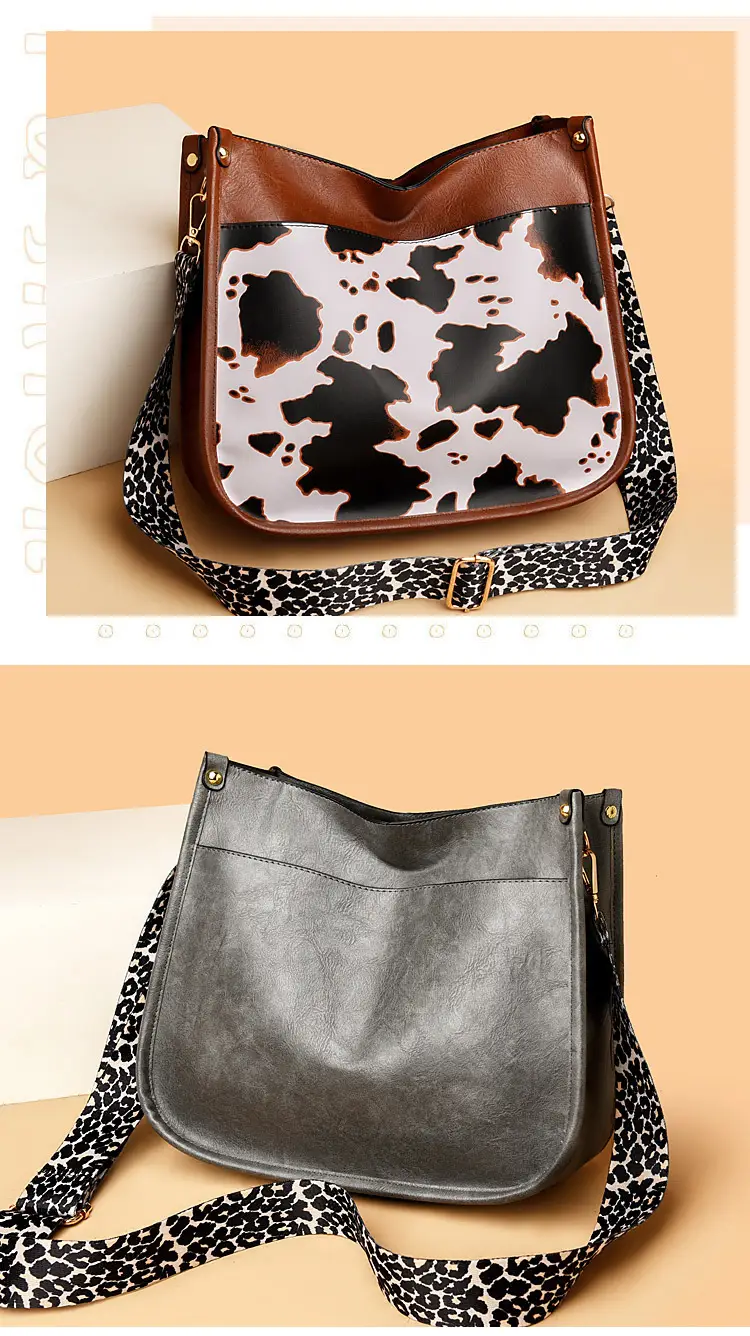 Retro Black Crossbody Bag with Geometric Strap — feature 7