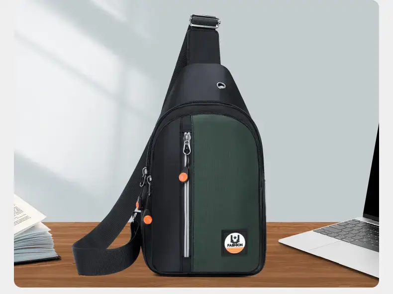Men's Black Crossbody Bag with Adjustable Sling — feature 2