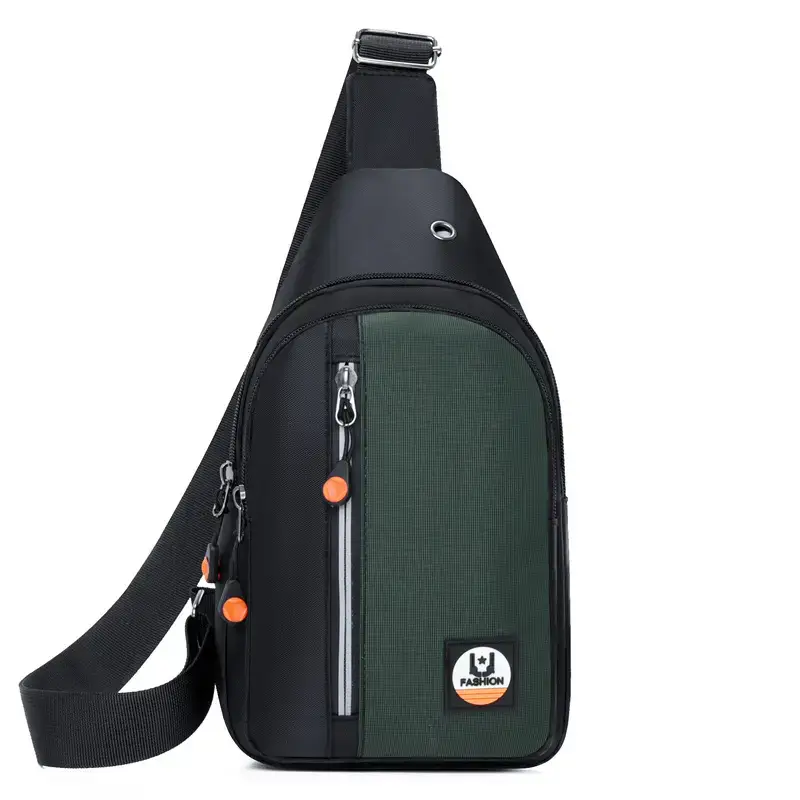 Men's Black Crossbody Bag with Adjustable Sling - Image 4