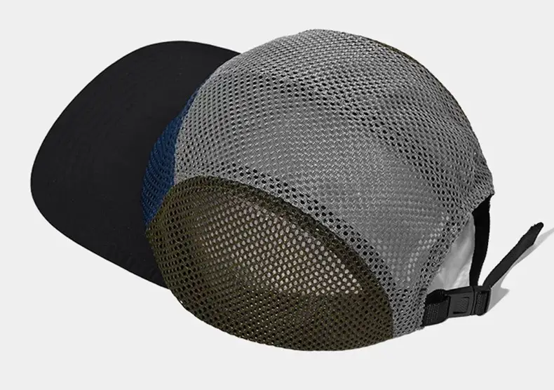 Men's Black Mesh Trucker Cap with Eaves — feature 11