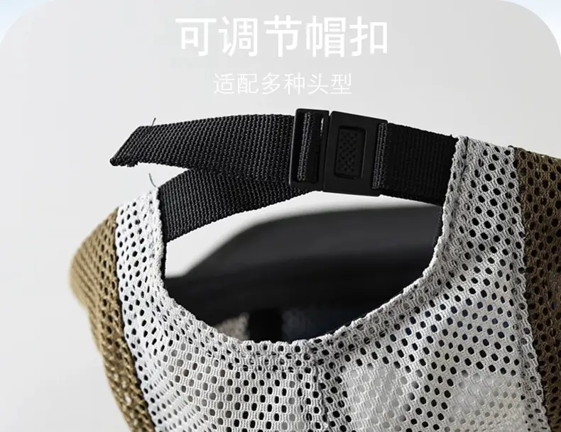 Men's Black Mesh Trucker Cap with Eaves — feature 8