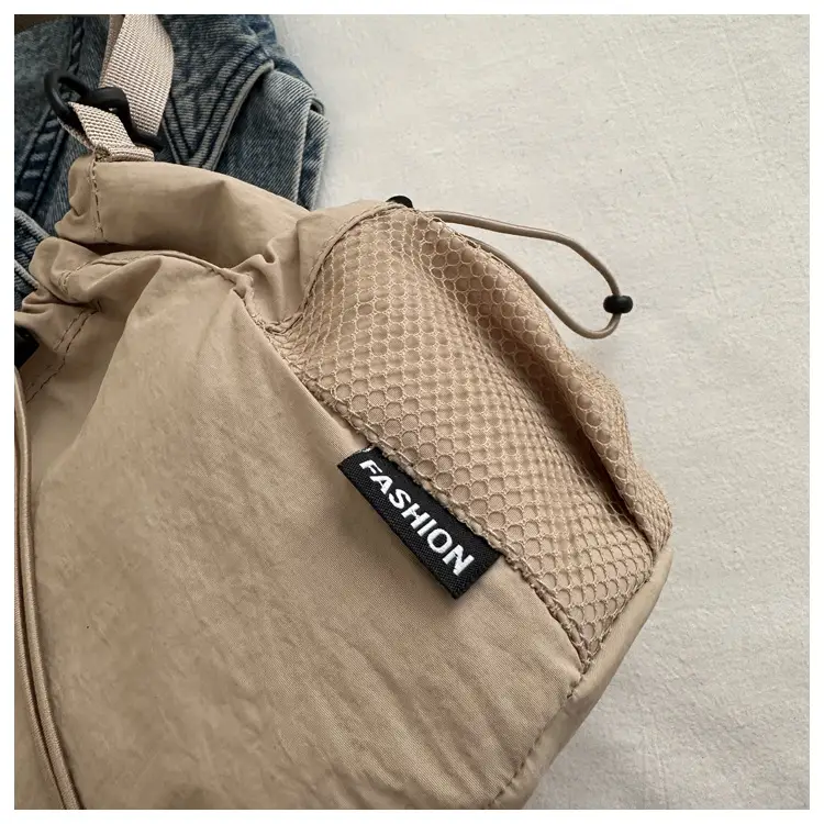 Korean-style Crossbody Bag Olive Green Nylon Lightweight Casual Shoulder Bag — feature 12
