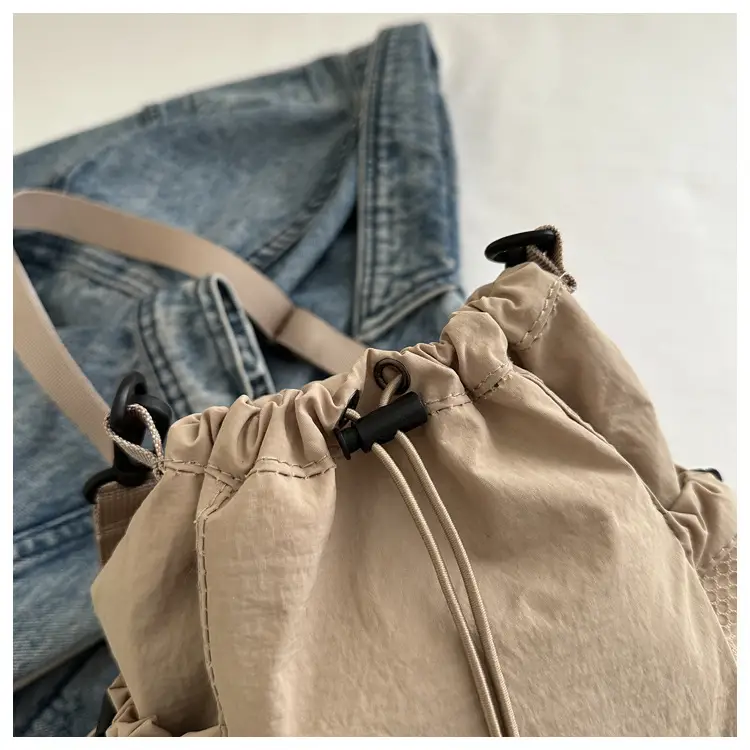 Korean-style Crossbody Bag Olive Green Nylon Lightweight Casual Shoulder Bag — feature 15