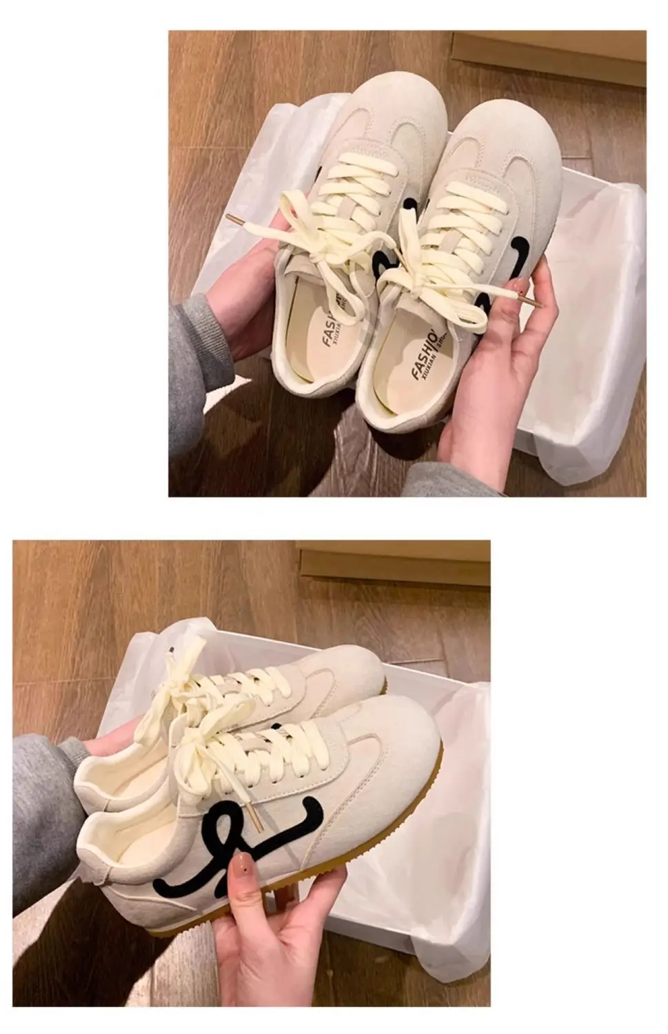 Women Pink German Training Shoes Flat Casual Sports Leather Panel — feature 13