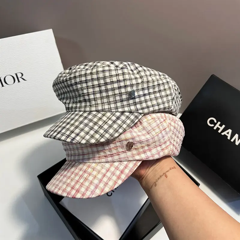 Women Plaid Baseball Cap Spring Summer Lightweight Sun Hat — feature 12