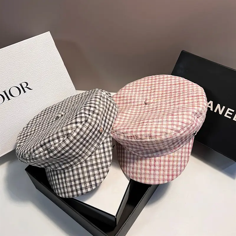 Women Plaid Baseball Cap Spring Summer Lightweight Sun Hat — feature 3