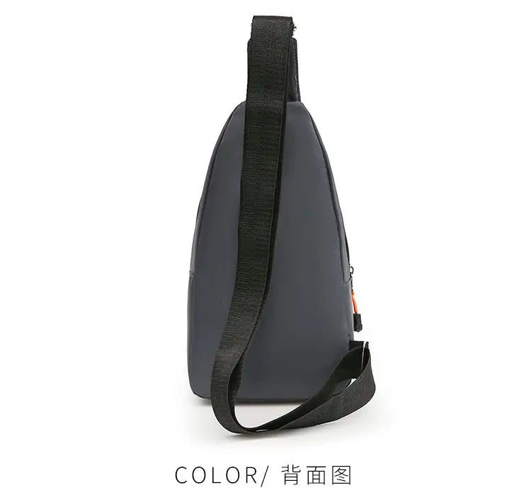 Multi-Layer Chest Bag for Daily Use, Black with Orange Accents — feature 21