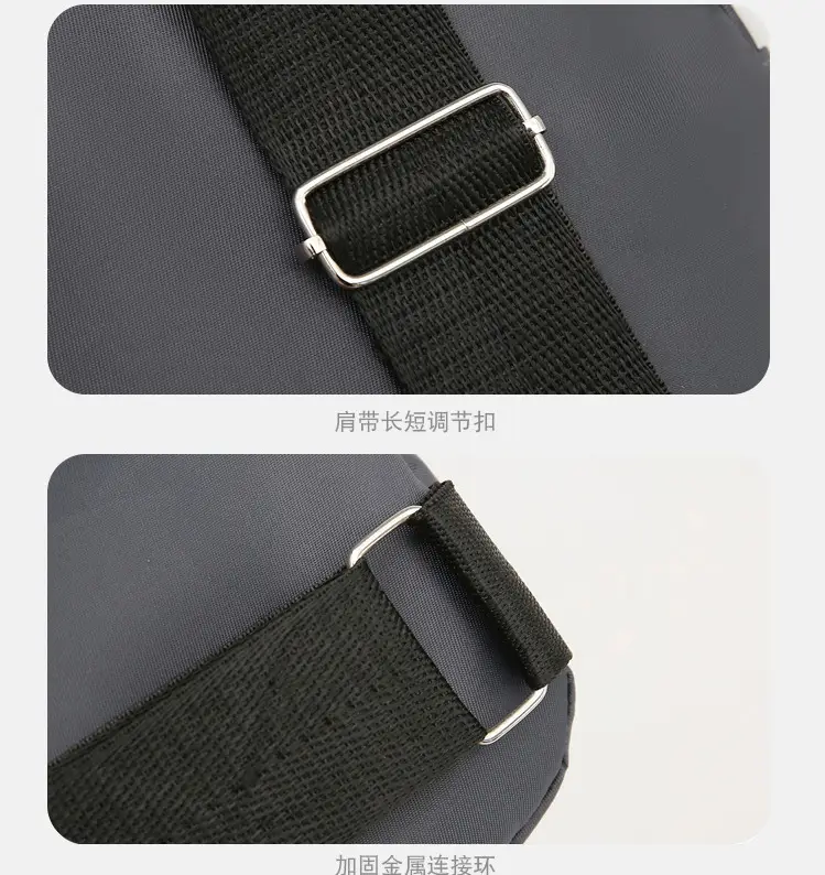 Multi-Layer Chest Bag for Daily Use, Black with Orange Accents — feature 24