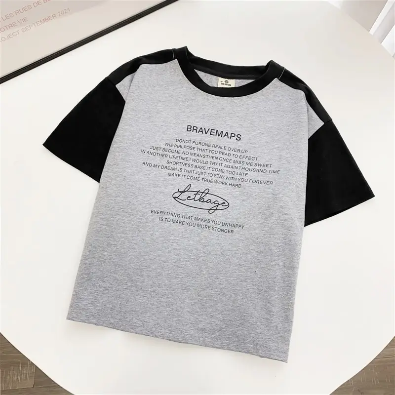 Black Haima Boys T-Shirt Striped Cotton Green White - Image 5