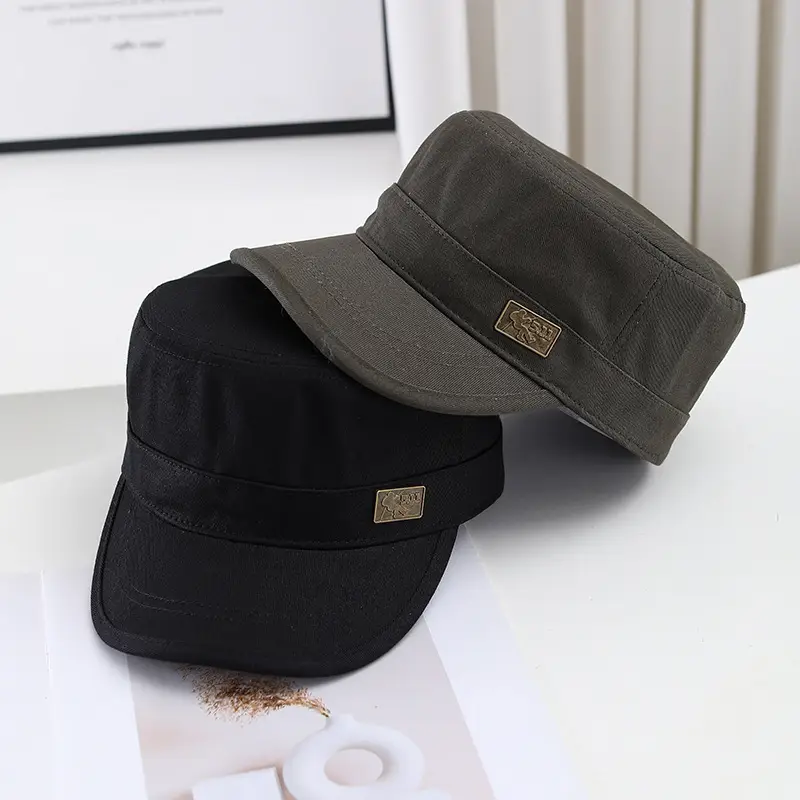 Women's Black Embroidered Baseball Cap with Wide Brim