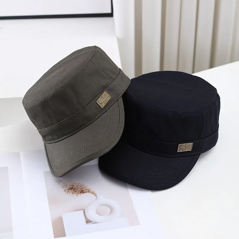 Women's Black Embroidered Baseball Cap with Wide Brim