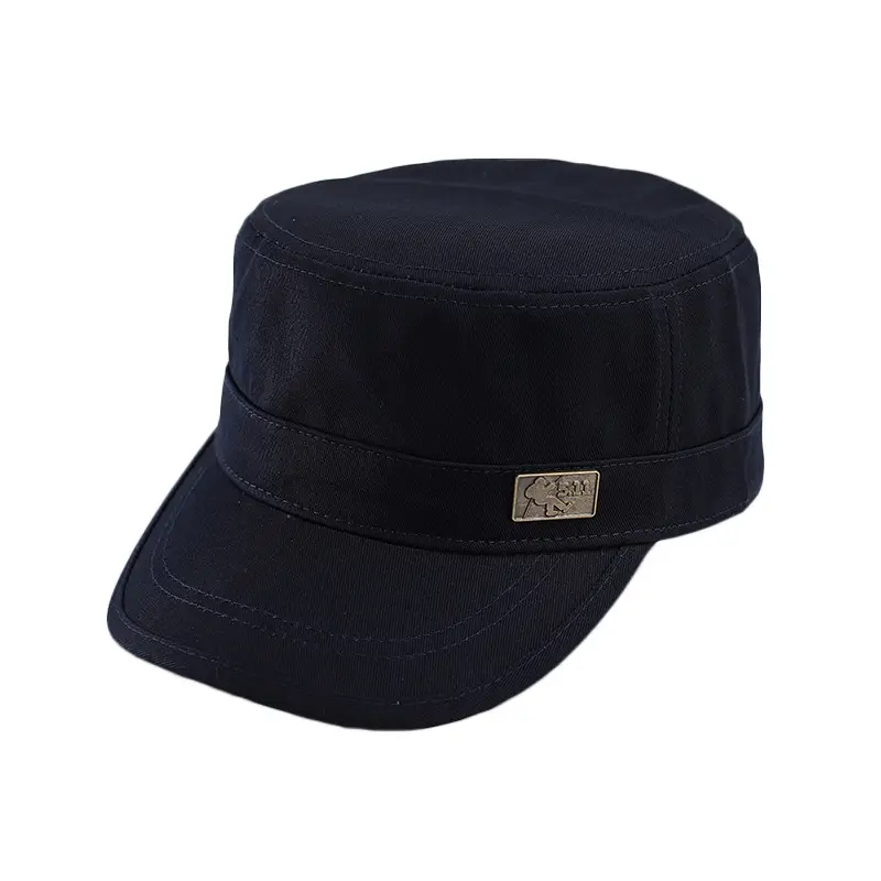 Women's Black Embroidered Baseball Cap with Wide Brim