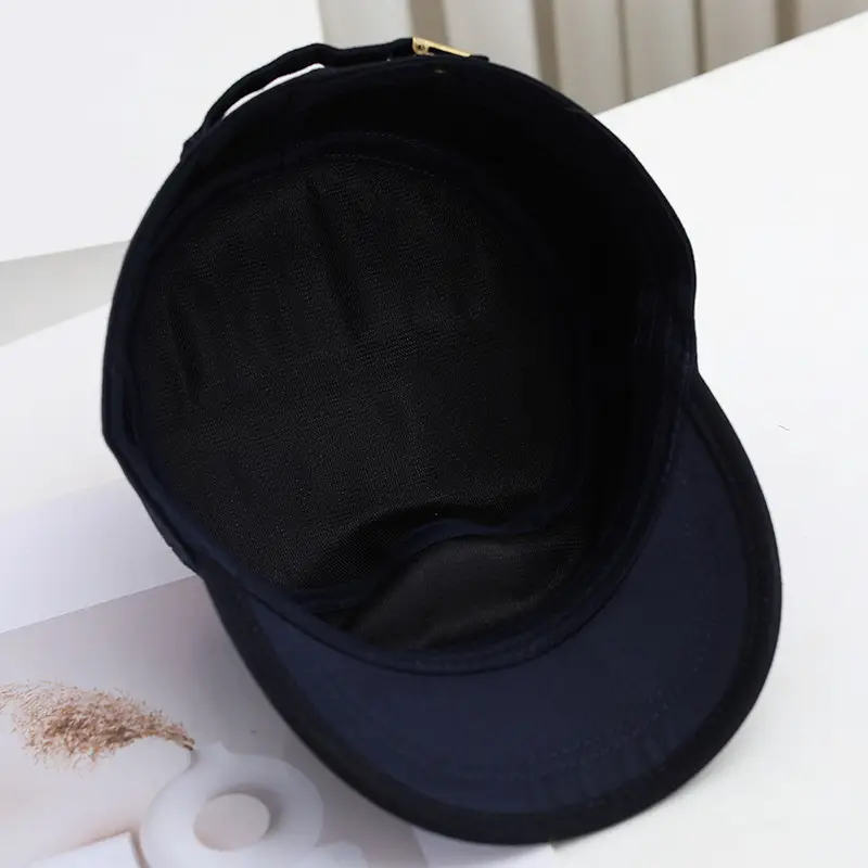 Women's Black Embroidered Baseball Cap with Wide Brim — feature 4