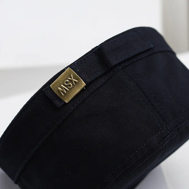 Women's Black Embroidered Baseball Cap with Wide Brim — feature 5