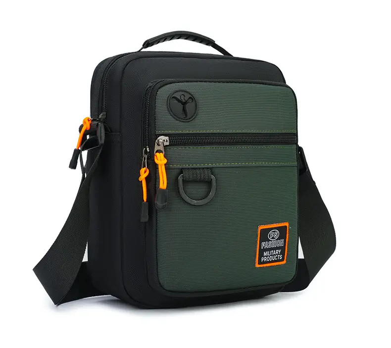 Waterproof Oxford Cloth Shoulder Bag for Men Green — feature 29