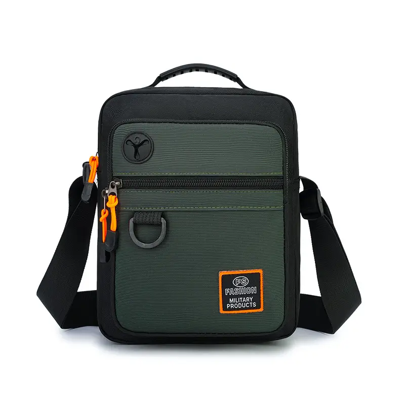 Waterproof Oxford Cloth Shoulder Bag for Men Green - Image 2