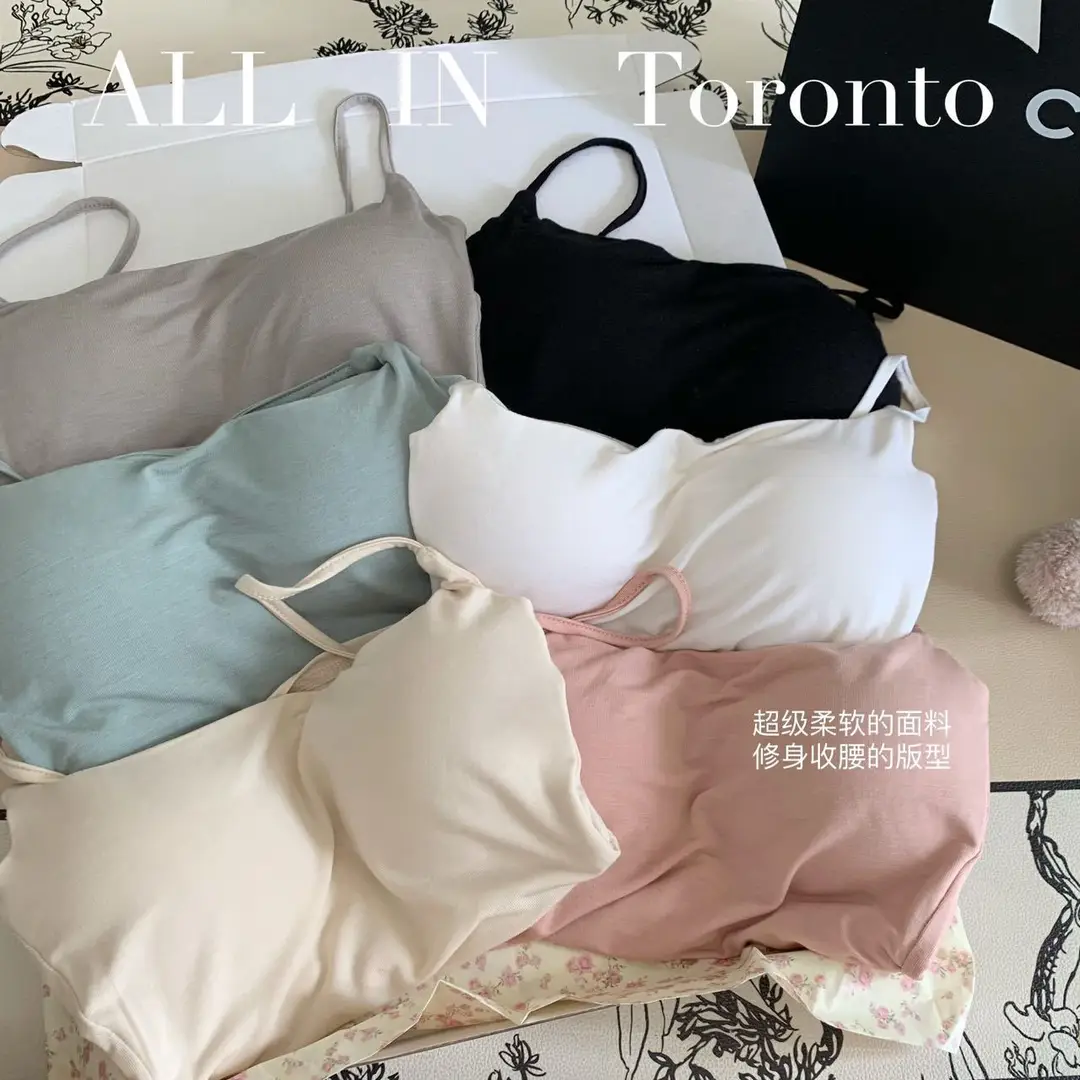 Small Fresh and Pure Small Camisole Women's Sexy Outer Wear with Chest Pad Slim Fit Pleated Base Slimming Top — feature 8