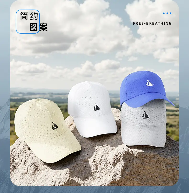 Men's Grey Perforated Baseball Cap 2025 — feature 31