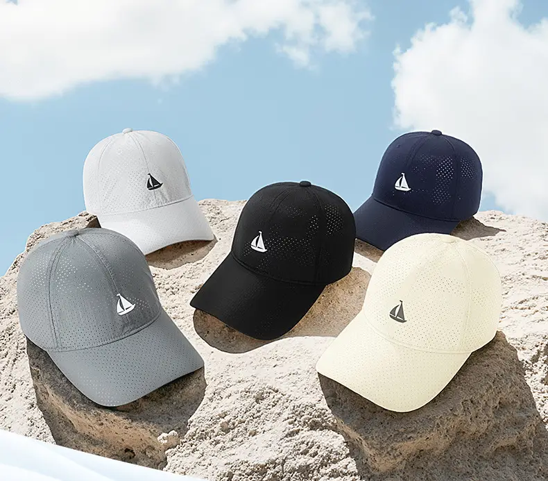 Men's Grey Perforated Baseball Cap 2025 — feature 9