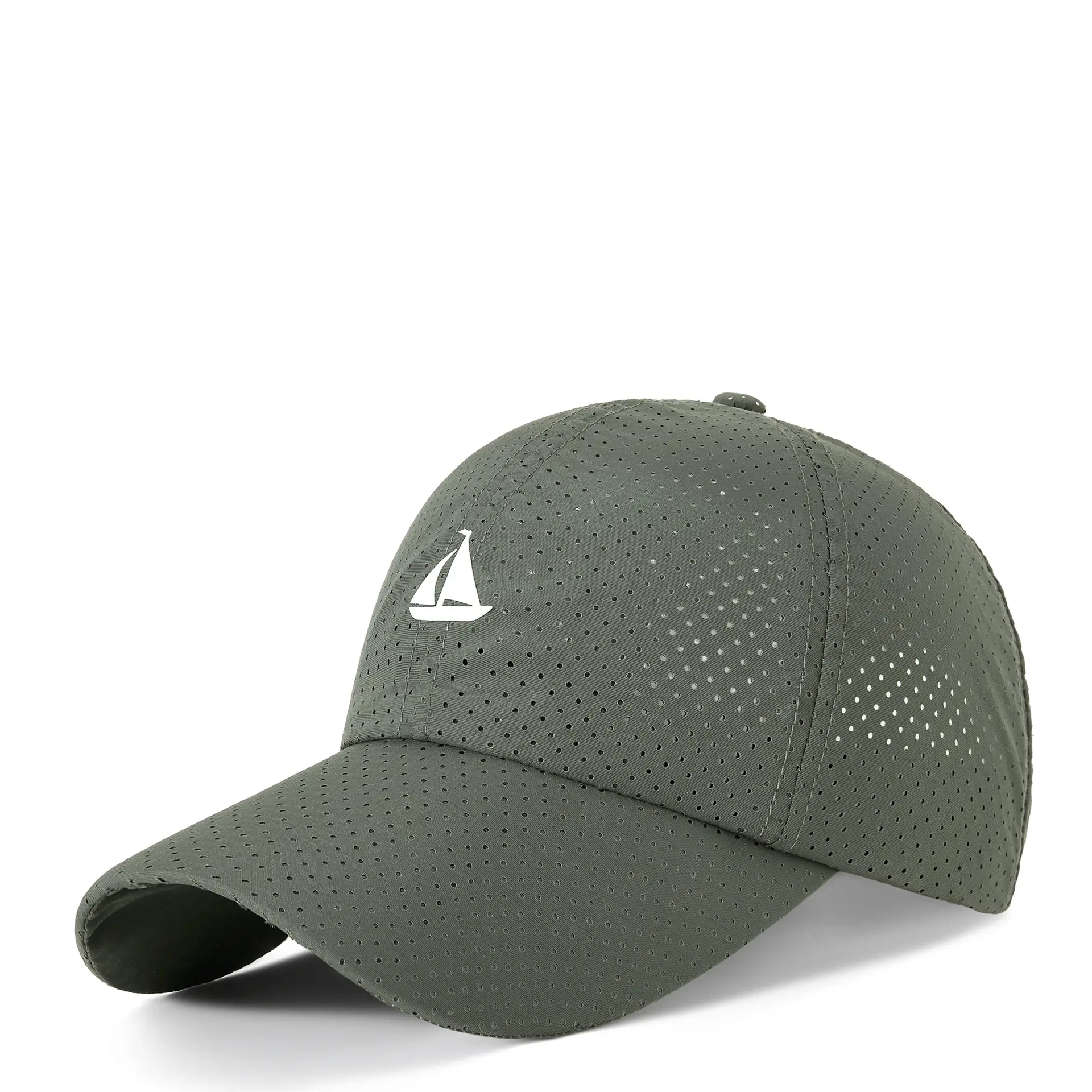 Men's Grey Perforated Baseball Cap 2025 - Image 4