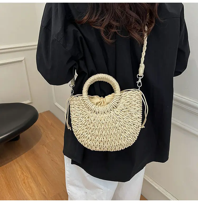 Women's Multi Color Straw Woven Handbag Set — feature 15