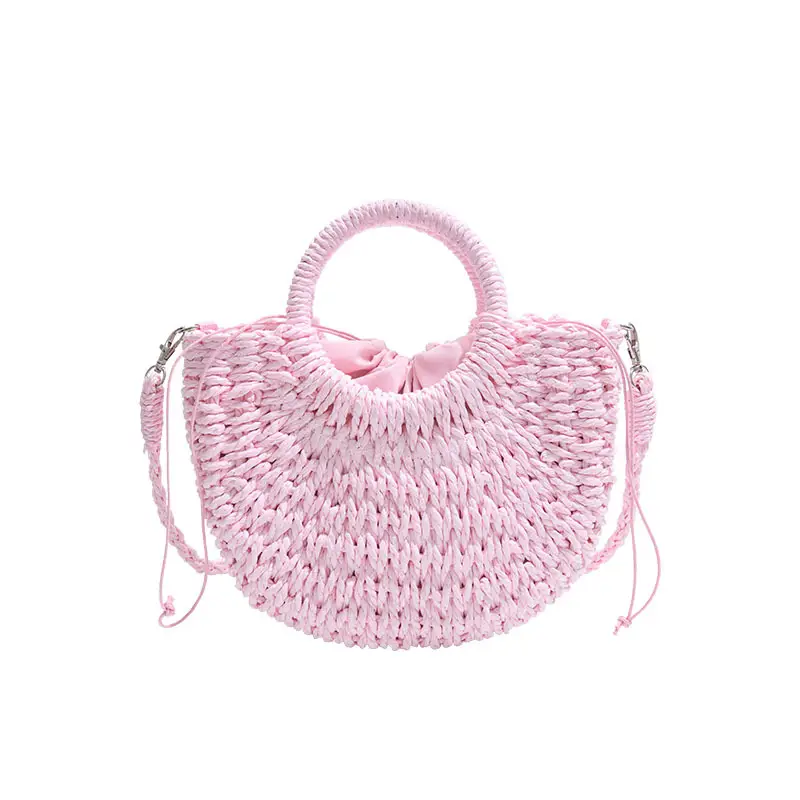 Women's Multi Color Straw Woven Handbag Set - Image 2