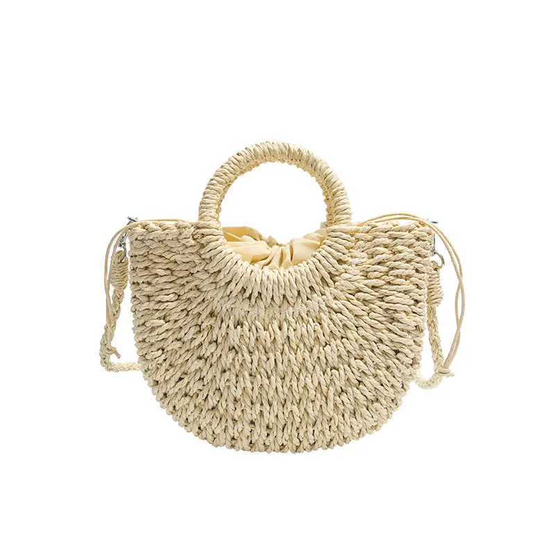 Women's Multi Color Straw Woven Handbag Set - Image 3
