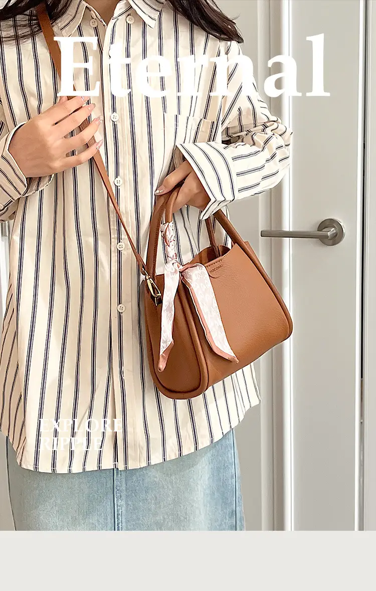 Women's Brown Cowhide Crossbody Scarf Bag 2025 — feature 1