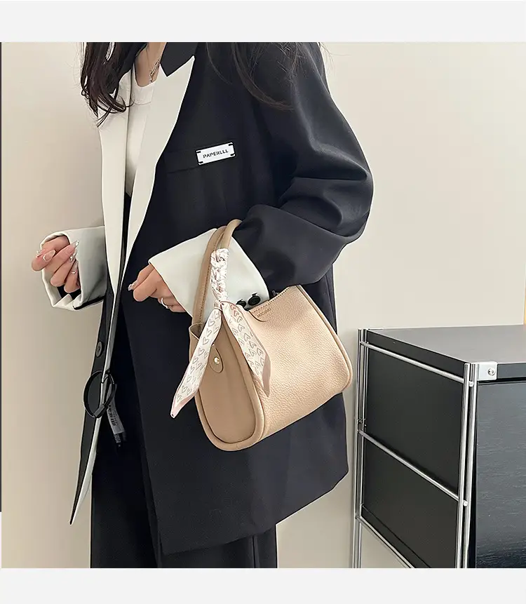 Women's Brown Cowhide Crossbody Scarf Bag 2025 — feature 13