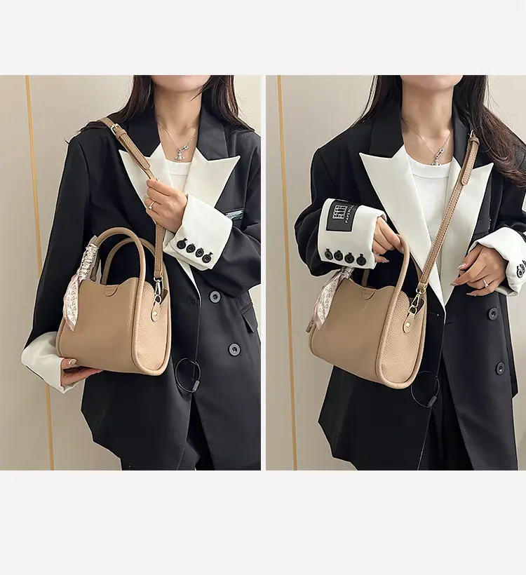 Women's Brown Cowhide Crossbody Scarf Bag 2025 — feature 14