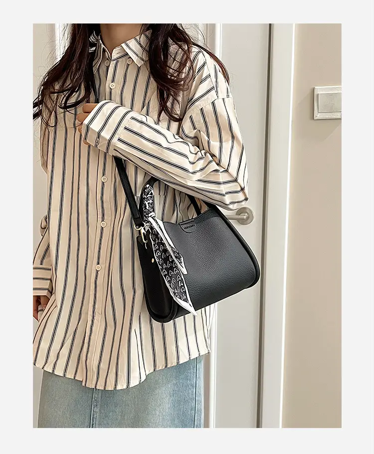Women's Brown Cowhide Crossbody Scarf Bag 2025 — feature 15