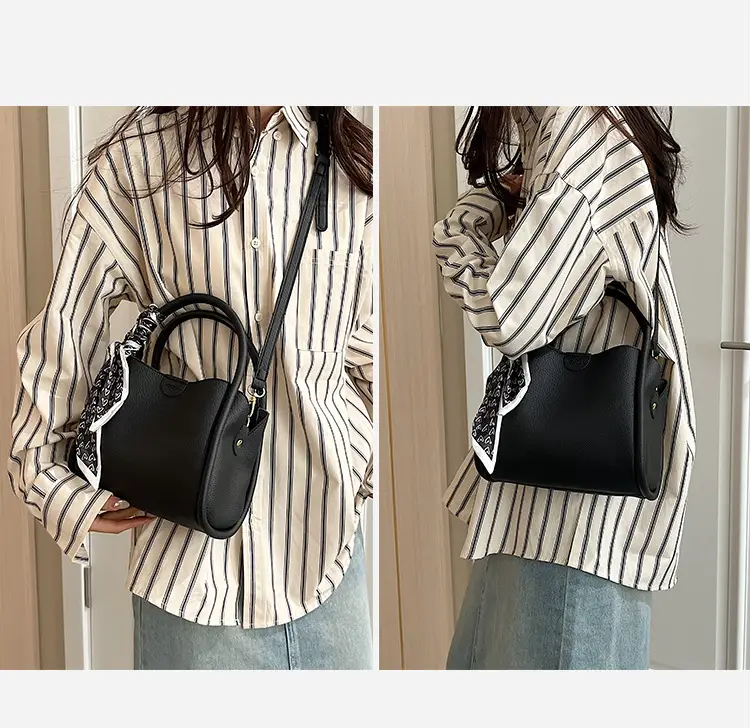 Women's Brown Cowhide Crossbody Scarf Bag 2025 — feature 16