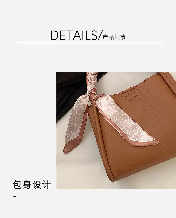 Women's Brown Cowhide Crossbody Scarf Bag 2025 — feature 19