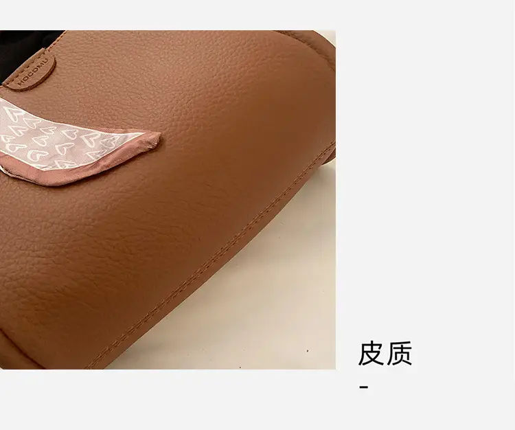 Women's Brown Cowhide Crossbody Scarf Bag 2025 — feature 20