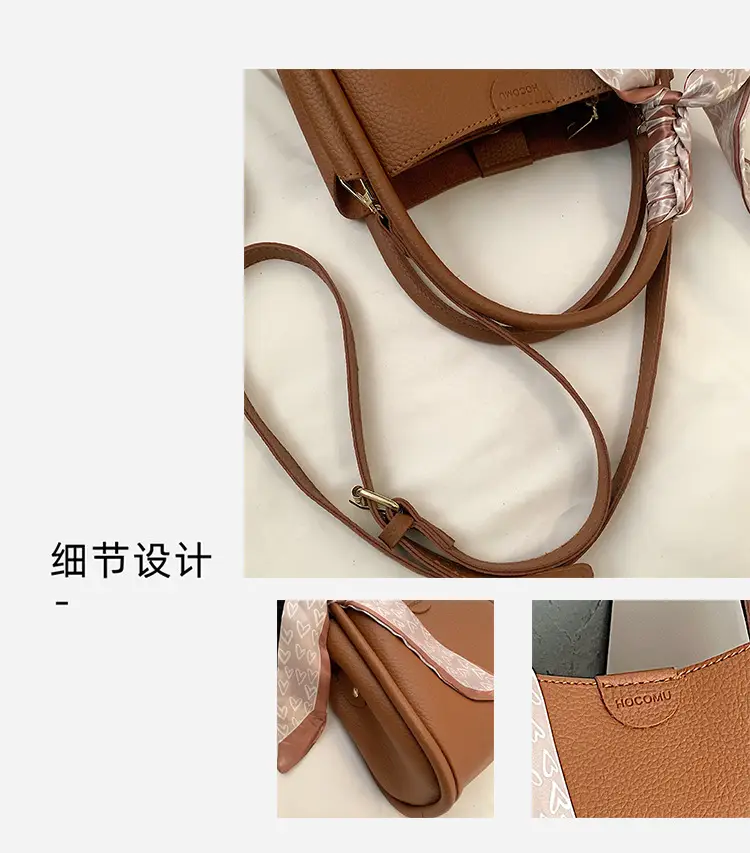 Women's Brown Cowhide Crossbody Scarf Bag 2025 — feature 21