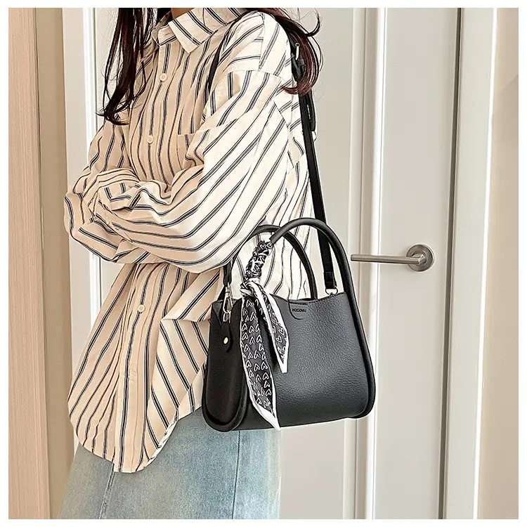 Women's Brown Cowhide Crossbody Scarf Bag 2025 — feature 26