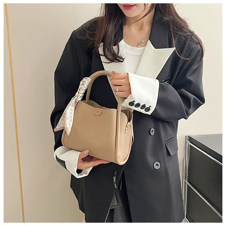 Women's Brown Cowhide Crossbody Scarf Bag 2025 — feature 27