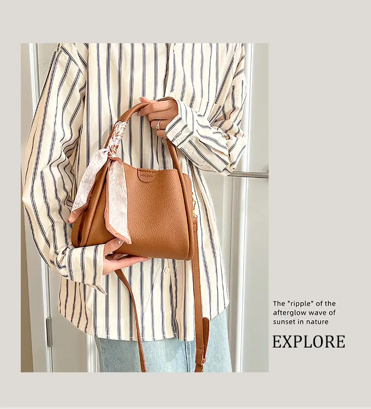 Women's Brown Cowhide Crossbody Scarf Bag 2025 — feature 3
