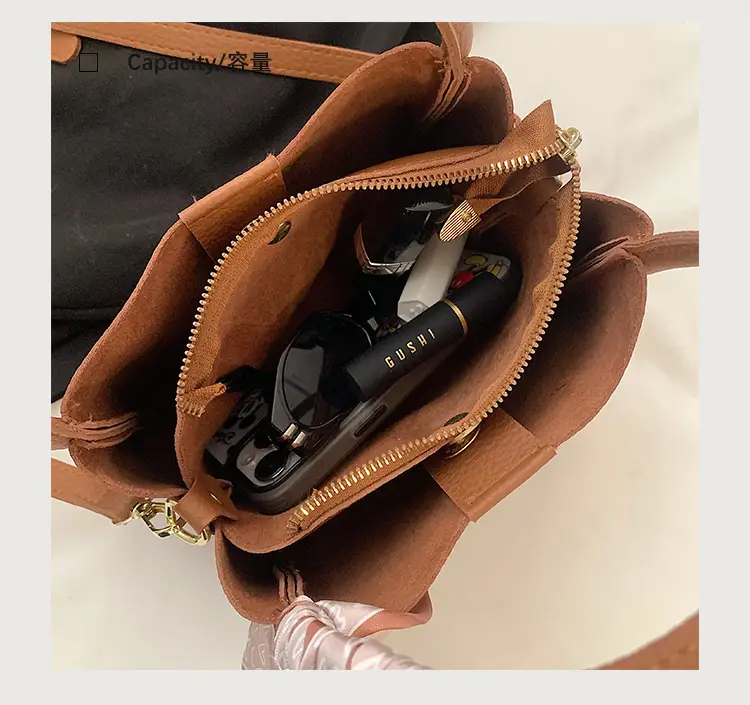 Women's Brown Cowhide Crossbody Scarf Bag 2025 — feature 7