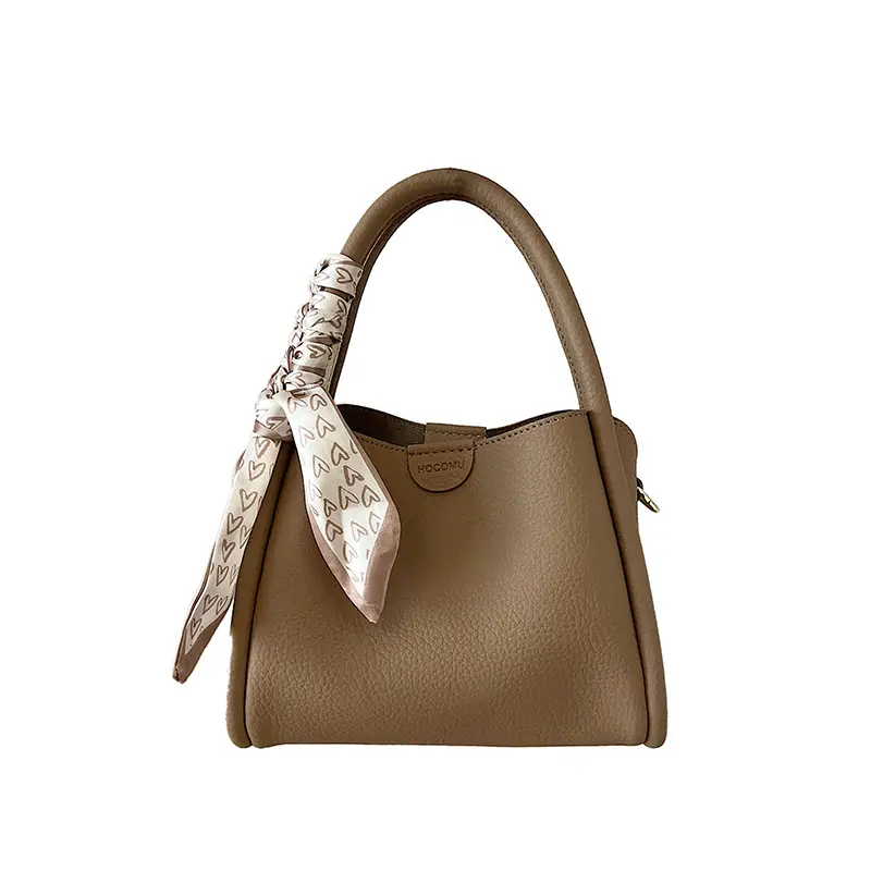 Women's Brown Cowhide Crossbody Scarf Bag 2025
