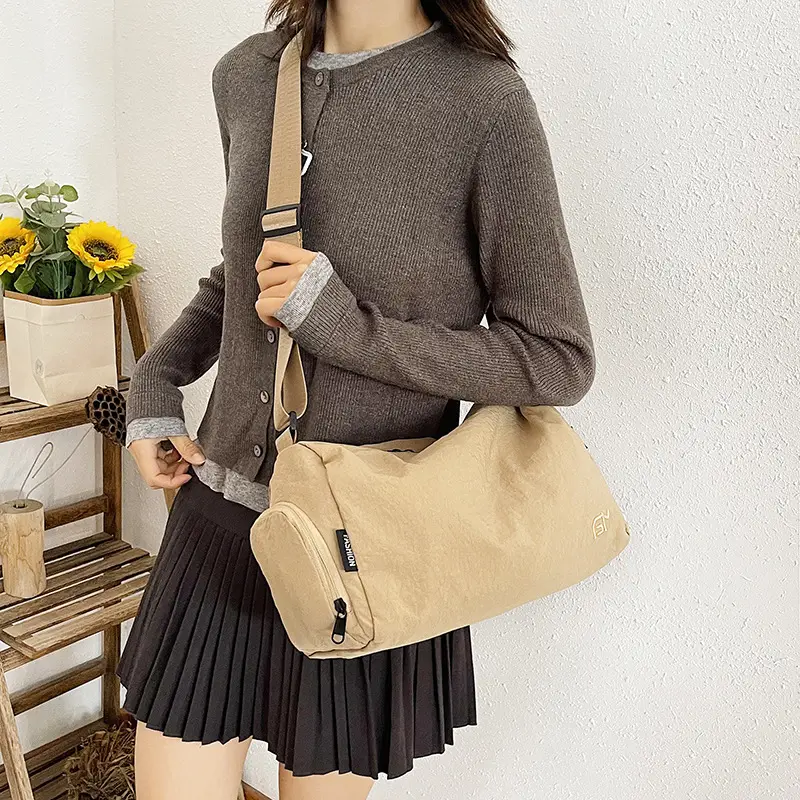 Women's Large Capacity Beige Shoulder Bag 2025 - Image 4
