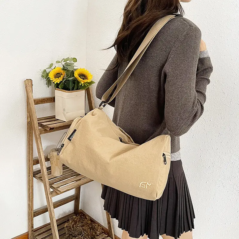 Women's Large Capacity Beige Shoulder Bag 2025 - Image 5