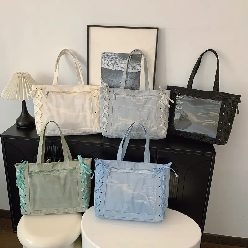 Transparent Two-Dimensional Tote Bag for Women
