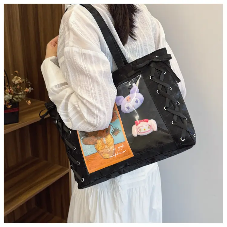 Transparent Two-Dimensional Tote Bag for Women — feature 12