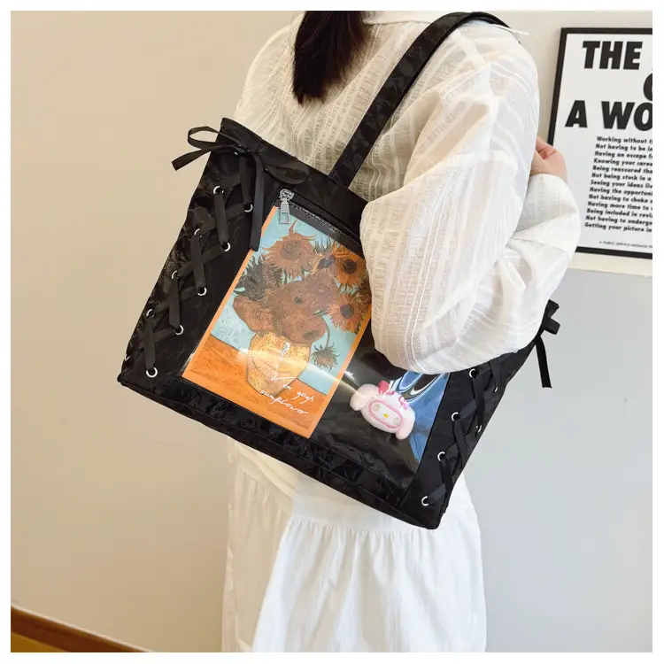 Transparent Two-Dimensional Tote Bag for Women — feature 13