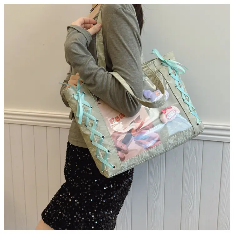 Transparent Two-Dimensional Tote Bag for Women — feature 14