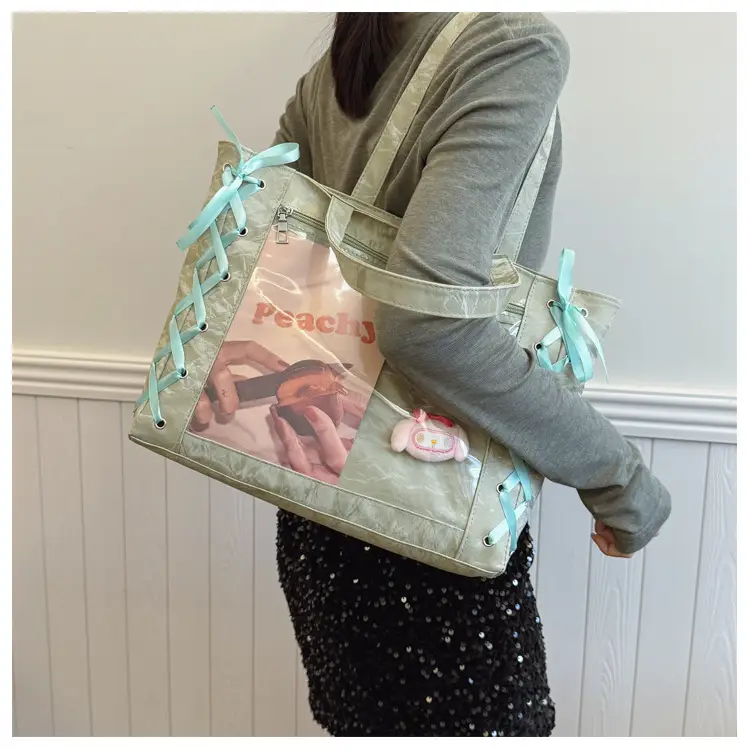 Transparent Two-Dimensional Tote Bag for Women — feature 15