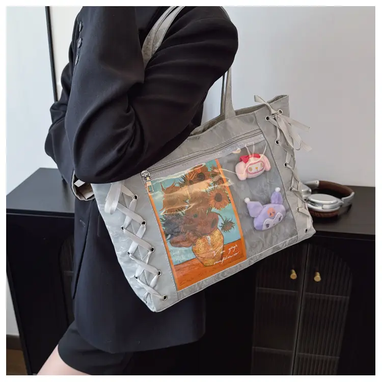 Transparent Two-Dimensional Tote Bag for Women — feature 18