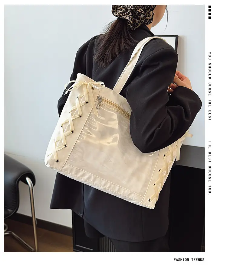 Transparent Two-Dimensional Tote Bag for Women — feature 2