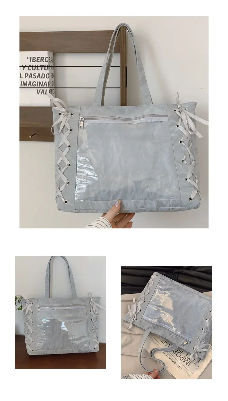 Transparent Two-Dimensional Tote Bag for Women — feature 23